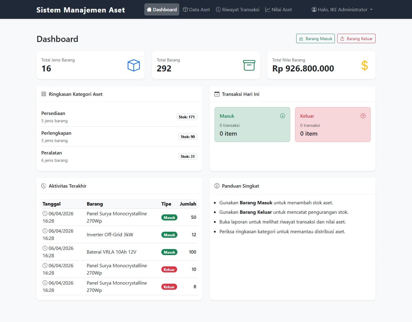 Sistem Manajemen Aset case study preview 1